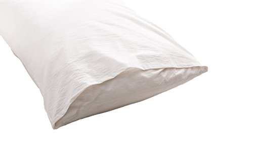 オーガニックコットン洗いざらしの綿100% 枕カバー2枚 （50x70㎝） ホワイト ピロケース