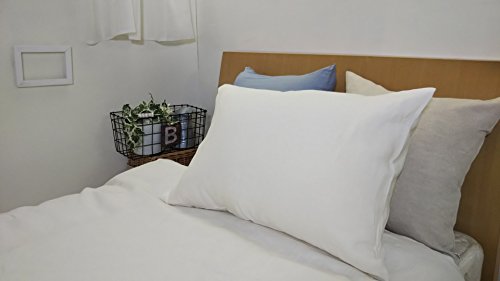 枕カバー EUリネン　FABRIC'Sファブリックス　43×63cm　麻　ﾖｰﾛｯﾊﾟﾘﾈﾝ　ﾘﾈﾝ　麻　ﾎﾜｲﾄ
