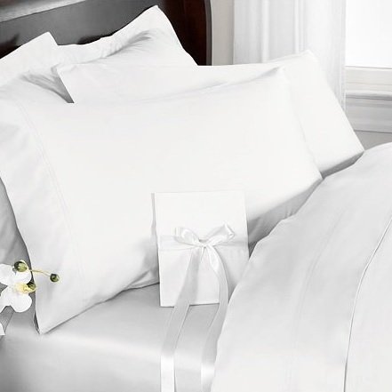 R.T. Home - エジプト高級超長綿ホテル品質 枕カバー 35×100CM(枕カバー 35 100) 600スレッドカウント サテン織り 白(ホワイト) マクラカバー 封筒式 35*100CM