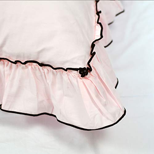 お姫様姫系 枕カバー ピンク 可愛い フリル リボン付き ピロケース １枚