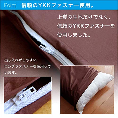 EiYU 枕カバー 35x50 ダニストップ 高密度生地使用 ネイビー