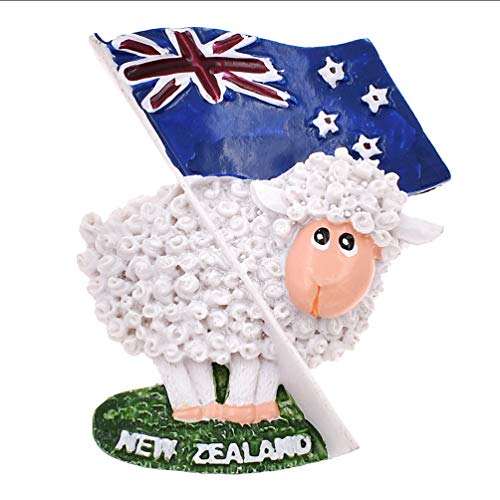(ライチ) Lychee 1個入り フリッジマグネット ニュージーランド 国旗 羊 冷蔵庫用 可愛い 磁石ステッカー 樹脂製 上絵 インテリア おしゃれ お土産 記念品