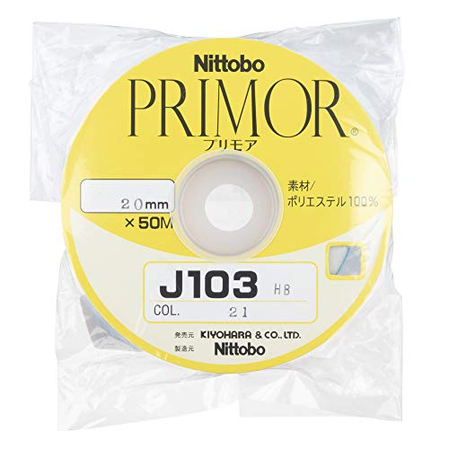 KIYOHARA J103HB ハーフバイアステープ 幅20mm×50m巻 #21 生成り J103HB-20