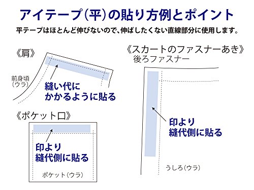 アサヒ アイテープ 伸び止めテープ 衣料用 片面アイロン接着 平 幅12mm×25m巻 白