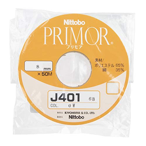 KIYOHARA J401 6度バイアステープ 幅8mm×50m巻 OW オフホワイト J401-8