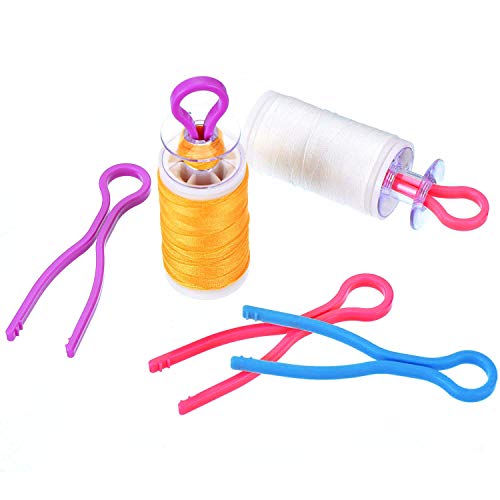 Chunyu 50本 縫製ボビン クリップ 5色 プラスチック製 糸スプールクリップ 便利 軽量 キルティング用