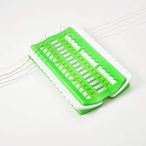 WANDIC 30ポジション フロススレッドオーガナイザー, 1個 クロスステッチ針ホルダー 刺しゅう糸プロジェクト専用ツール （緑）