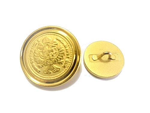 ジャケット用 金色 家紋調 メタル（金属） ボタン20mm 3個 15mm 8個 合計11個入り