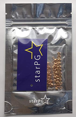 starPG ミニチュア メタル ボタン 2つ穴 3サイズ 3mm 4mm 5mm 各30個 セット ドールメイキング パーツ (ゴールド)