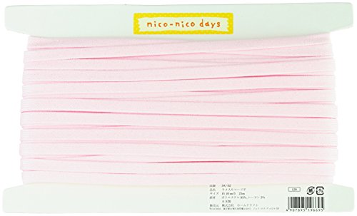 nico-nico days ラメ入りコード平 10mm巾 25m板巻 ピンク NC-52