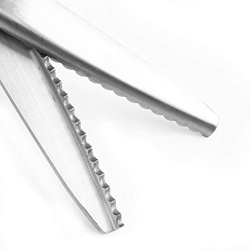 ピンキングばさみ ステンレス鋼処理ラウンドエッジピンキングばさみはさみクリッパー3 5 7ミリメートル生地用洋裁 裁縫、美術工芸品(5mm)
