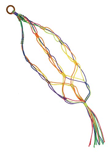 NASKA 手芸キット 結んで作る マクラメ プラントハンガー Col.375 レインボー段染 NCM2