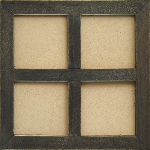 KAWAGUCHI アンティーク調 木製フレーム 四つ窓 ブラック 96-886
