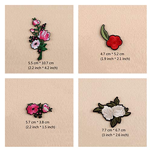 Daimay 11 PCS パッチのアイアン 刺繍アロク 花刺繍パッチステッカー 装飾衣類、バックパック、帽子、ジーンズ、靴、ジャケット、ハンドバッグなど