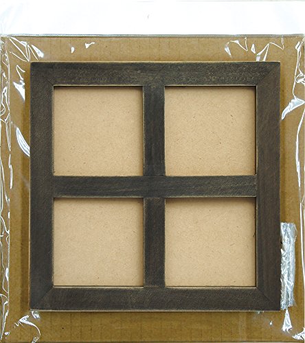 KAWAGUCHI アンティーク調 木製フレーム 四つ窓 ブラック 96-886