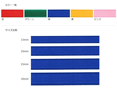 NBK カラーオリゴム 巾25mm×15m巻 赤 F10-ORI25-R