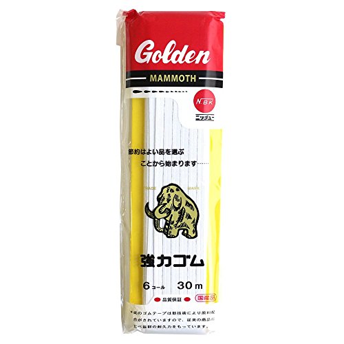 NBK 強力ゴム 6コール 30m巻 白 F10-KYO-6