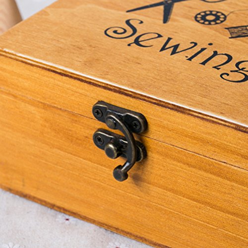 WINOMO 裁縫箱 ソーイング セット 縫製アクセサリー 30個セット 裁縫ツール 木製ボックス