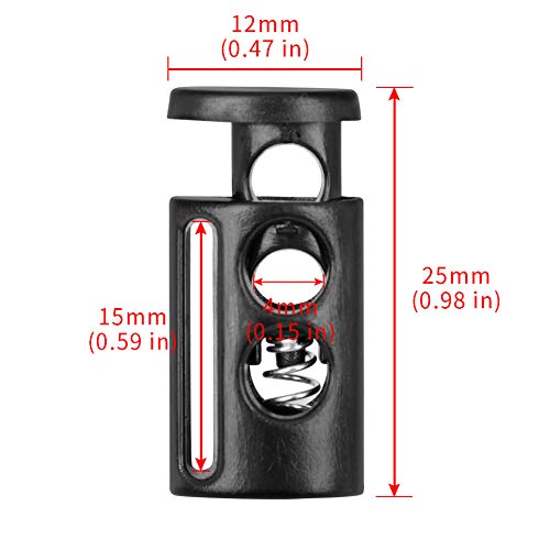コードロック コードストッパー 靴紐 パーカー紐 留め具 直径約4mm 12個セット