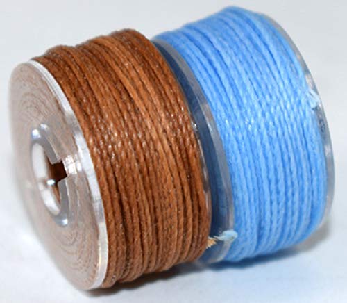 蝋引き 糸 ワックスコード カラー 25色 セット レザークラフト 手縫い 革 用 手芸 (0.55mm 10m)