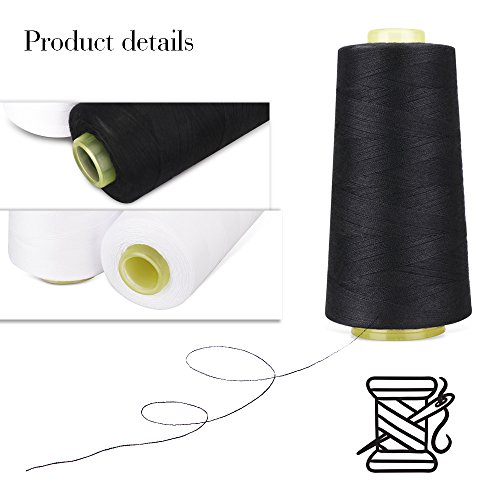 RCL 100% ポリエステル ミシン糸 3000ヤード/個 40/2 縫製糸 主に手縫いやミシンに使う (黒色)