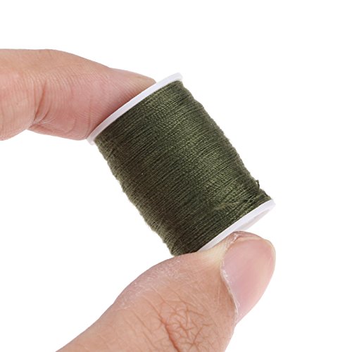 手縫い糸 アーミーグリーン 縫製スプール 家庭糸 ニット用ミシン糸 裁縫 手芸 縫製キット