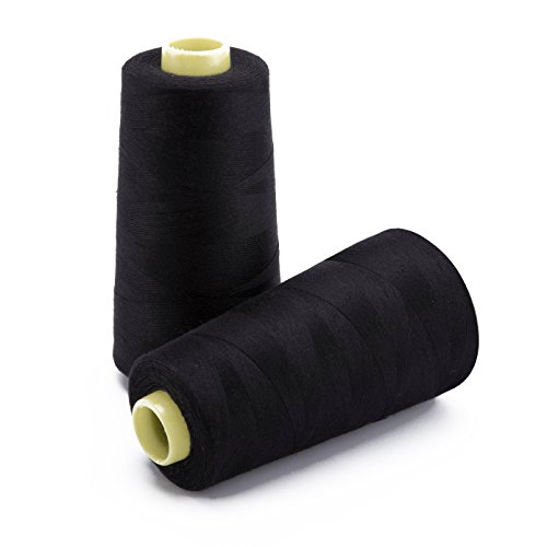 RCL 100% ポリエステル ミシン糸 3000ヤード/個 40/2 縫製糸 主に手縫いやミシンに使う (黒色)