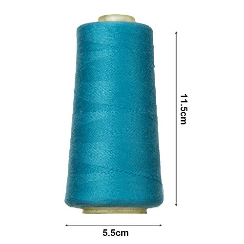 ミシン糸 手縫い系 ソーイング糸 ミシン縫い糸 縫い糸 裁縫糸 3000ヤード/ボビン 40/2 (ピーコックブルー)