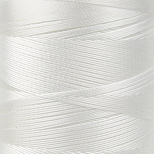 2枚 ポリエステルミシン糸 ハイスパン強力手縫い糸 #20番手 1350m巻 強力 粗繊維 多色オプション カウボーイ ジャケット ソファー カーペットなどの重厚な生地を使う (2 x ホワイト)