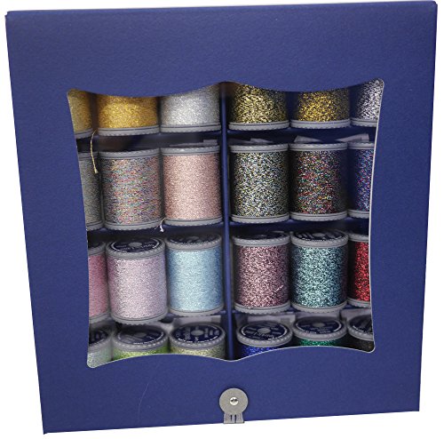 FUJIX フジックス スパークルラメ 紙箱セット 3本合 150m 24色 ミシン糸 手縫い糸