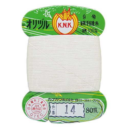 カナガワ オリヅル印 絹 手縫 #40 80mカード 14