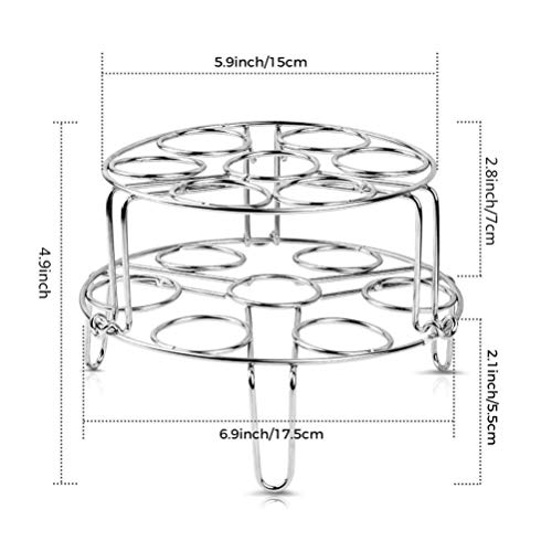 卵蒸し器ラック、インスタントポットアクセサリー用CUGLB食品グレード積み重ね可能野菜蒸しホルダー圧力鍋