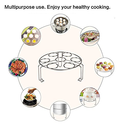 卵蒸し器ラック、インスタントポットアクセサリー用CUGLB食品グレード積み重ね可能野菜蒸しホルダー圧力鍋