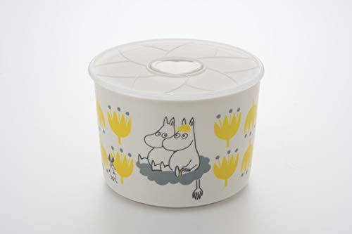 山加商店 おひつ ホワイト／イエロー 800ml ＭＯＯＭＩＮ クッカレンジストッカーおひつ