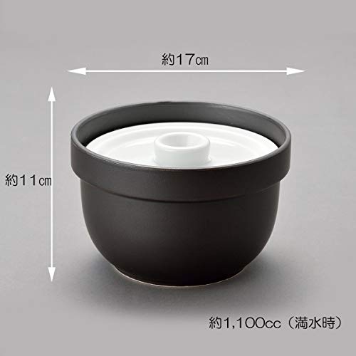 CtoC JAPAN Select 一人暮らし 食器 おひつ 土鍋 ご飯 (磁器製ホワイト) ホワイト φ 17cm xH 11cm 1,100cc 1合 ~ 2合 日本製