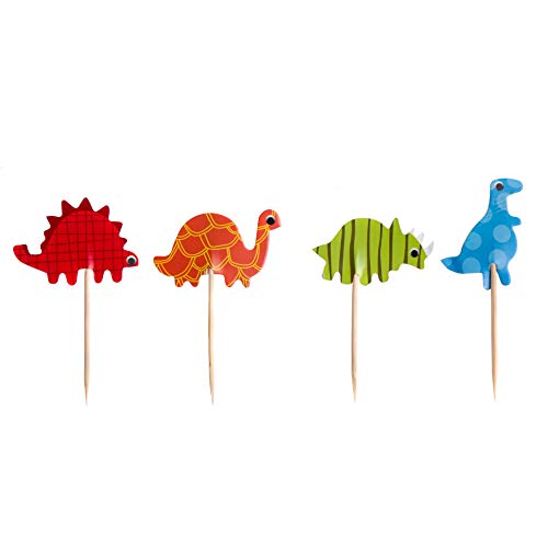 恐竜パターンカップケーキラッパー ケーキトッパー 3Dペーパーケーキデコレーション用パーティー (トッパー２)