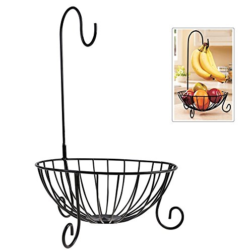 オシャレデザイン バナナもひっかけられる フルーツバスケット フルーツスタンド アイアン製