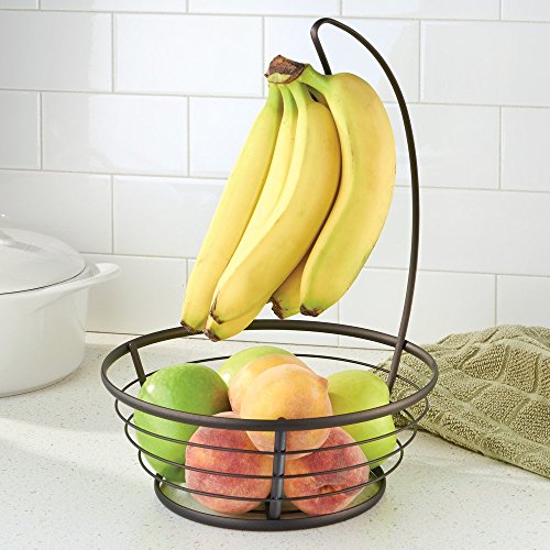 InterDesign フルーツ バスケット バナナ用 ハンガー付き 食品 収納 キッチン ブロンズ 59871EJ