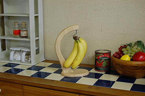 スワンソン商事 バナナスタンド ラバーウッド ナチュラル 約幅12×奥行20×高さ29.5cm 木製 バナナを房ごと吊るせる LF-050