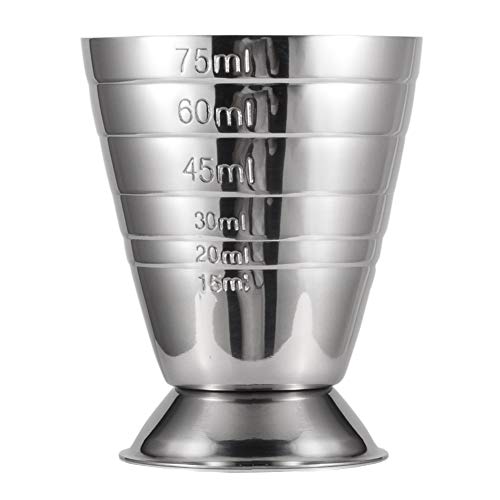 Homestia カクテル メジャーカップ ジガーカップ 測定 目盛り付き ステンレス シルバー