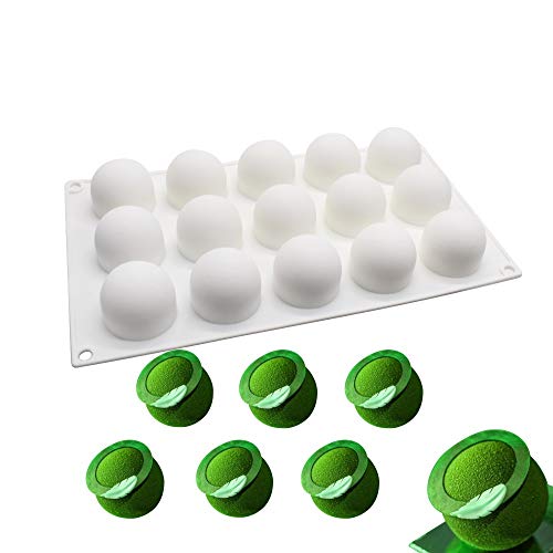 Diyホームムースケーキ型ベーキング型ケーキ型多機能シリコーンモデル用アイスモールド15穴ボール