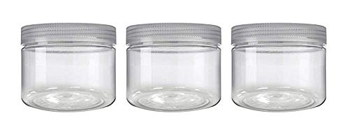 HAIM Living シリクック クリア プラスチックジャー 3個セット 丸型 透明 食品保存容器 キッチンおよびご自宅の整理収納に 乾物 パスタ スパイスなど (XS) [並行輸入品]