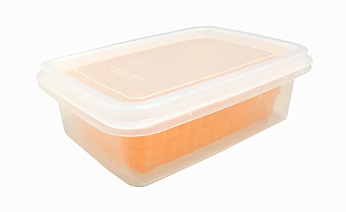 サンコープラスチック 日本製  レンジ調理 保存容器 レンジDE温野菜 浅型 D-7 950ml オレンジ