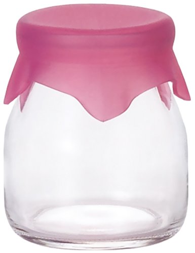 アデリア ガラス 保存瓶 牛乳びん 冷蔵庫ポケット収納 ピンク 129ml グーニュービン 日本製 M-6531