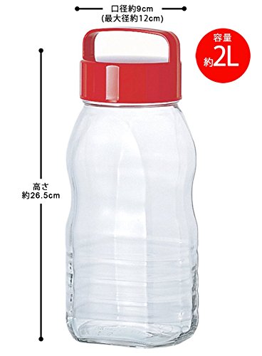 アデリア 保存びん 梅酒・果実酒びん 冷蔵庫収納 ペットボトル型 2L クリア ノッポさん 日本製 788