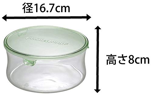 iwaki(イワキ) 耐熱ガラス パック&レンジ (グリーン) 1.3L K7403-G