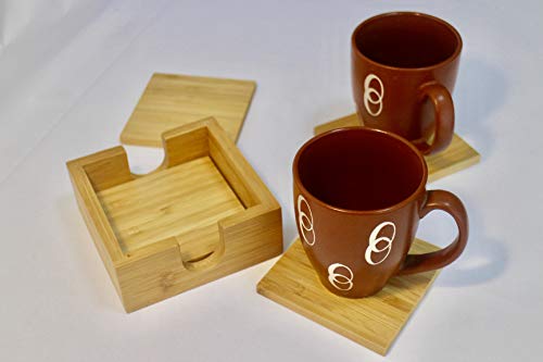 コースター 竹製 ４枚セット 収納ケース付き 茶パッド お茶 カフェ