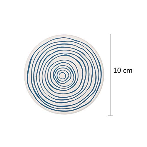 コースター おしゃれ 4枚セット 珪藻土製 高品質 吸水力抜群 速乾 脱臭 耐熱 滑り止め ホルムアルデヒドを消除する 茶托・茶パッド 円型