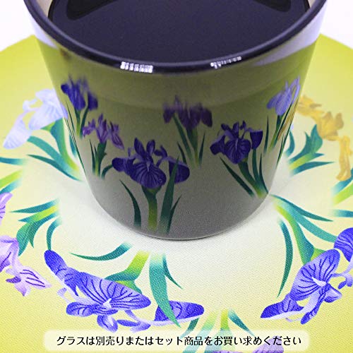 遊生活・竜玉堂 グラスに花咲く イリュージョンコースター 燕子花（かきつばた） プレゼント 布製