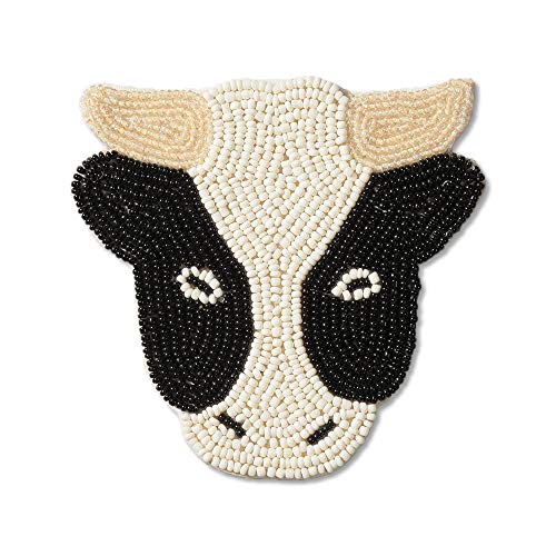 池村商会 コースター ホワイト 約10×10cm アクト ビーズ カウ COW